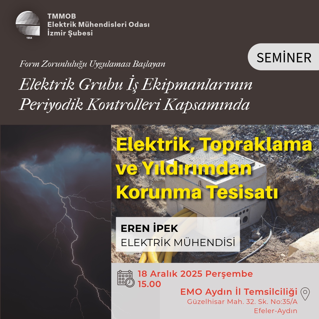 AYDIN`DA FORM ZORUNLULUĞU BAŞLAYAN PERİYODİK KONTROLLER SEMİNERLERİ DİZİSİ